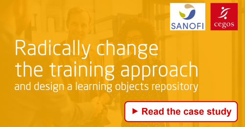 Banner: Case Study, Cegos for Sanofi, Radically change the training approach and design a learning objects repository